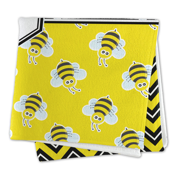Buzzing Bee Microfiber Dish Rag - FOLDED (square)