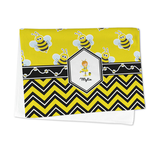 Buzzing Bee Microfiber Dish Towel - FOLDED HALF