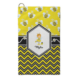 Buzzing Bee Microfiber Golf Towel - Small (Personalized)