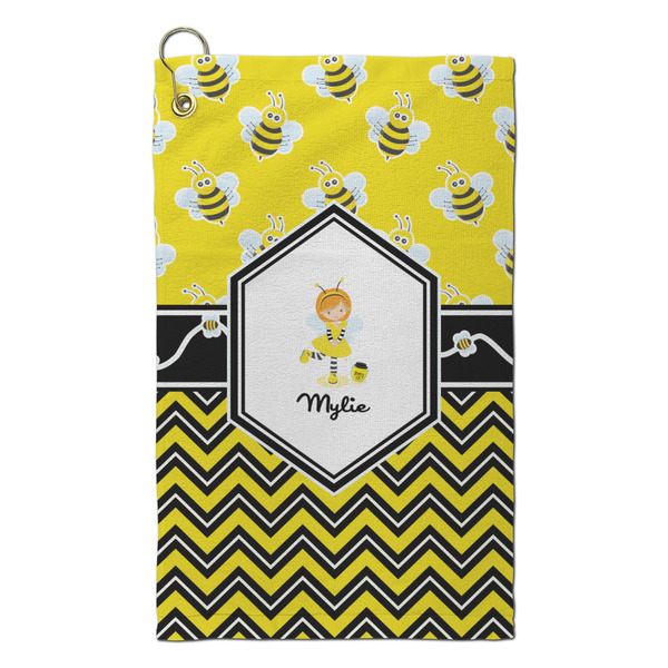 Custom Buzzing Bee Microfiber Golf Towel - Small (Personalized)