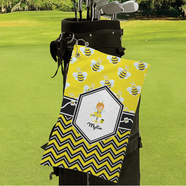 Buzzing Bee Microfiber Golf Towels - Small - LIFESTYLE