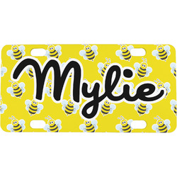 Buzzing Bee Mini / Bicycle License Plate (4 Holes) (Personalized)
