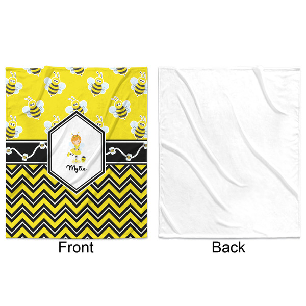 Buzzing Bee Minky Blanket - 50"x60" - Single Sided - Front & Back