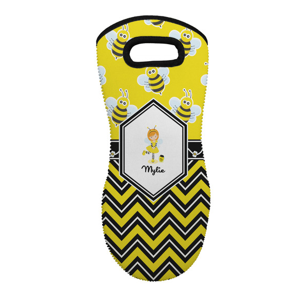 Custom Buzzing Bee Neoprene Oven Mitt w/ Name or Text