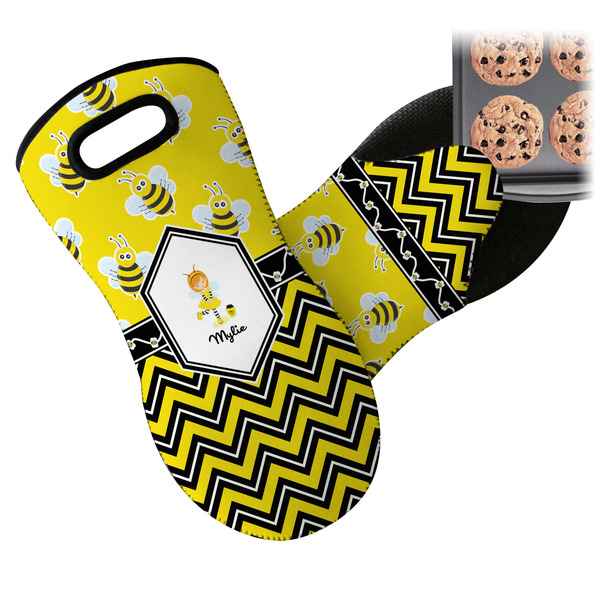Buzzing Bee Neoprene Oven Mitt