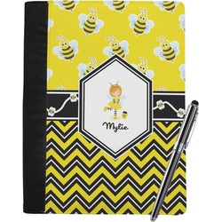 Buzzing Bee Notebook Padfolio - Large w/ Name or Text