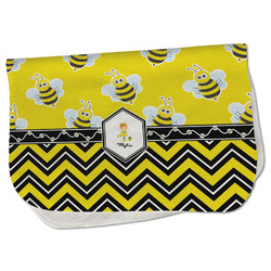 Buzzing Bee Burp Cloth - Fleece w/ Name or Text