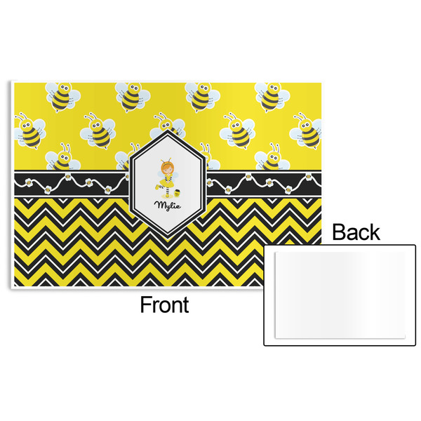 Buzzing Bee Disposable Paper Placemat - Front & Back
