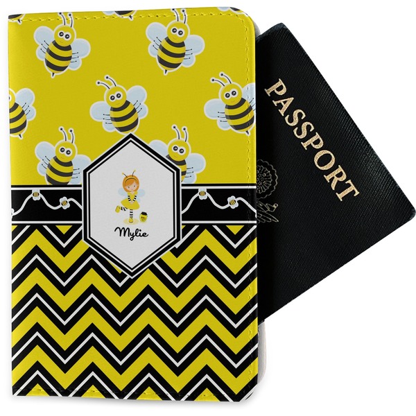 Custom Buzzing Bee Passport Holder - Fabric (Personalized)