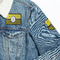 Buzzing Bee Patches Lifestyle Jean Jacket Detail