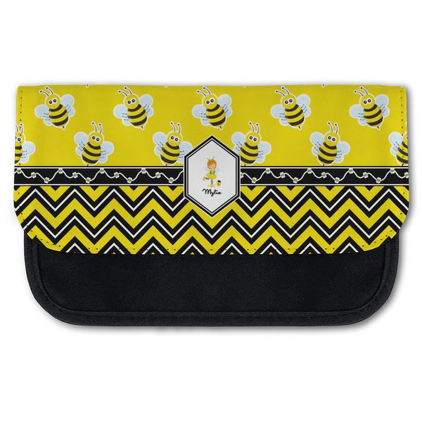 Custom Buzzing Bee Canvas Pencil Case w/ Name or Text