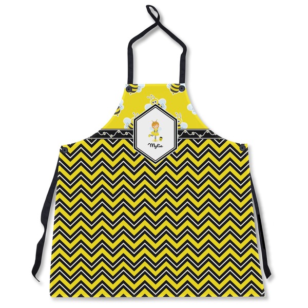 Custom Buzzing Bee Apron Without Pockets w/ Name or Text