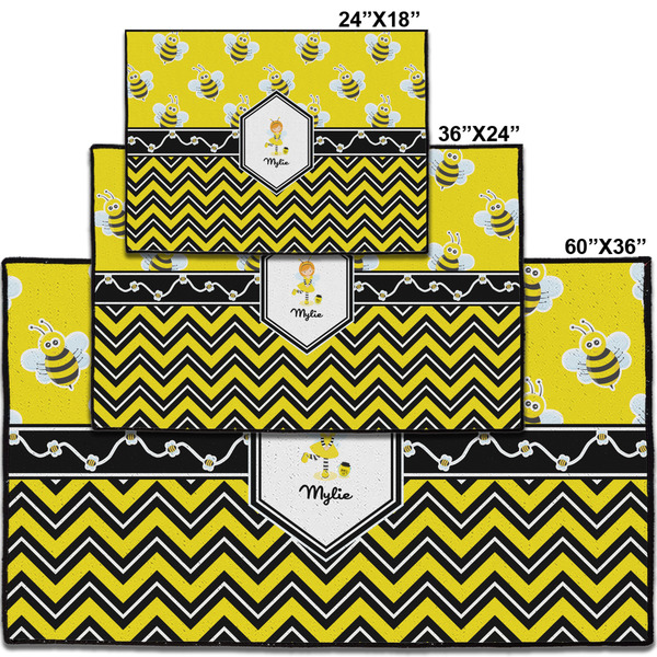 Buzzing Bee Personalized Door Mat - Group Parent IMF