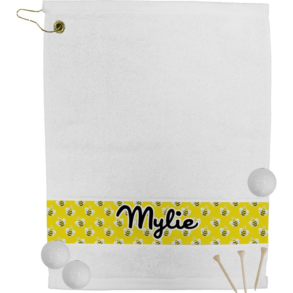 Custom Buzzing Bee Golf Bag Towel (Personalized)