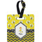 Buzzing Bee Plastic Luggage Tag - Square w/ Name or Text