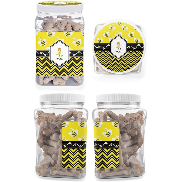 Buzzing Bee Pet Treat Jar - Multiple Angles