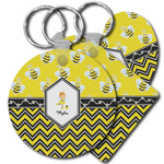 Buzzing Bee Plastic Keychain (Personalized)