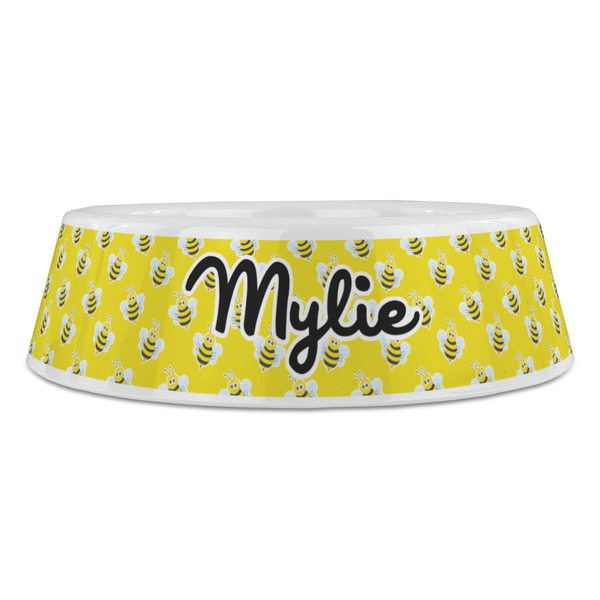 Buzzing Bee Plastic Pet Bowls - Large - FRONT