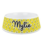 Buzzing Bee Plastic Dog Bowl (Personalized)