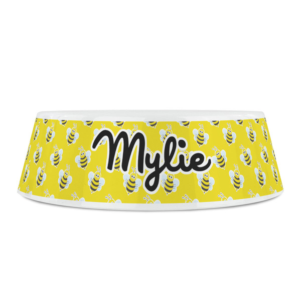 Buzzing Bee Plastic Pet Bowls - Small - FRONT