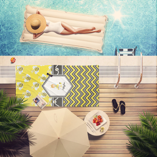 Buzzing Bee Pool Towel Lifestyle