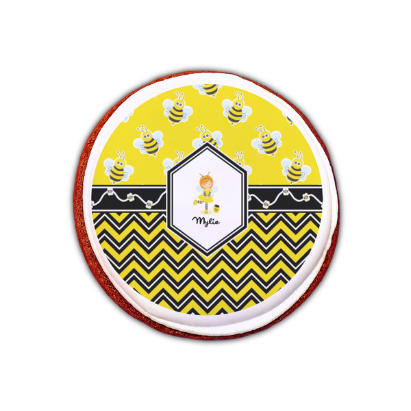 Buzzing Bee Printed Icing Circle - XSmall - On Cookie