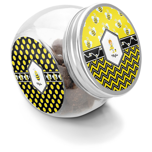 Custom Buzzing Bee Puppy Treat Jar (Personalized)