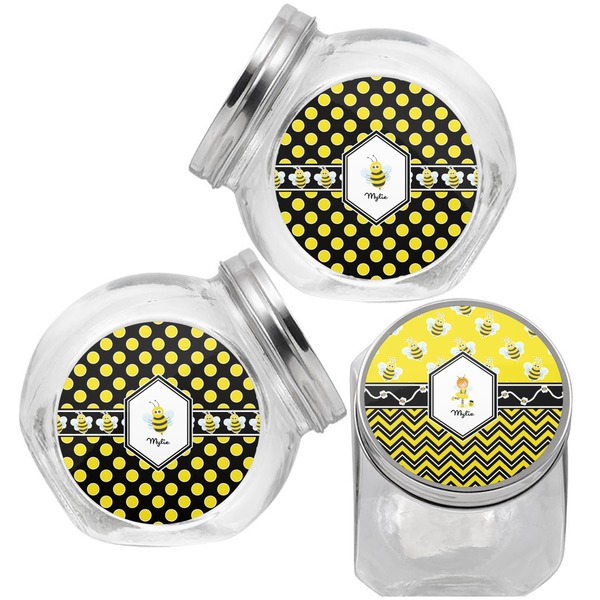 Buzzing Bee Puppy Treat Jar - Top Left Right