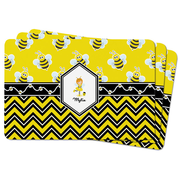 Buzzing Bee Rectangular Fridge Magnet - THREE