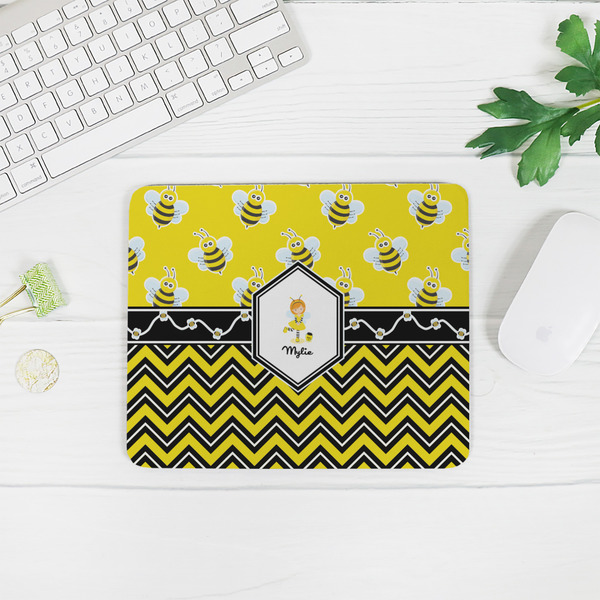 Buzzing Bee Rectangular Mouse Pad - LIFESTYLE 2