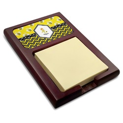 Buzzing Bee Red Mahogany Sticky Note Holder (Personalized)