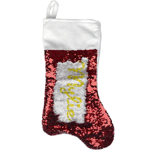 Buzzing Bee Red Sequin Stocking - Front