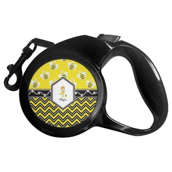 Buzzing Bee Retractable Dog Leash - Large (Personalized)
