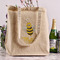 Buzzing Bee Reusable Cotton Grocery Bag - In Context