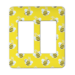 Buzzing Bee Rocker Style Light Switch Cover - Two Switch