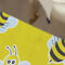 Buzzing Bee Large Rope Tote - Close Up View