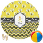 Buzzing Bee Round Beach Towel (Personalized)