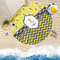 Buzzing Bee Round Beach Towel Lifestyle