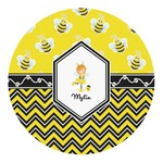 Buzzing Bee Round Decal - Large (Personalized)