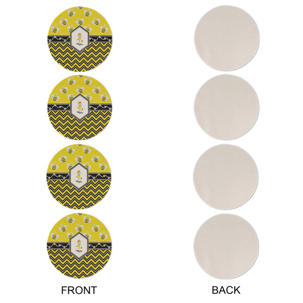Buzzing Bee Round Linen Placemats - APPROVAL Set of 4 (single sided)