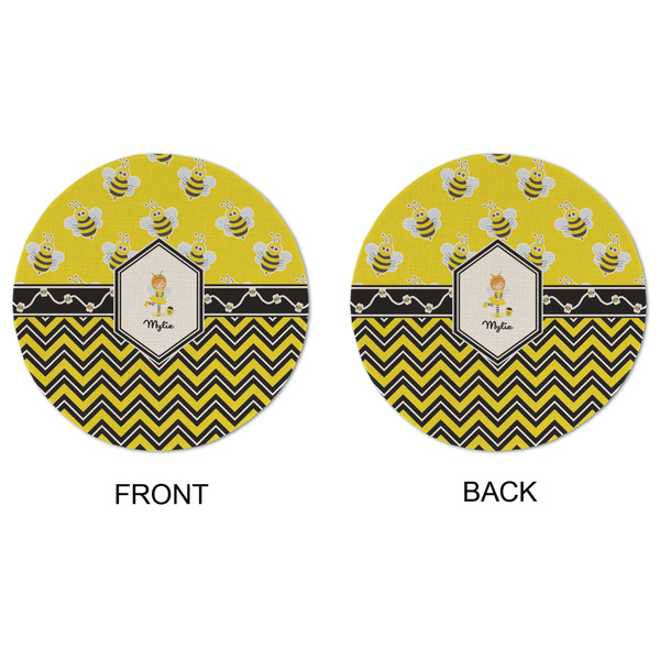 Buzzing Bee Round Linen Placemats - APPROVAL (double sided)