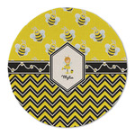Buzzing Bee Round Linen Placemat - Single Sided (Personalized)