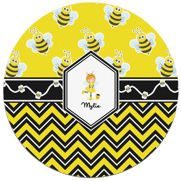 Buzzing Bee Round Mousepad - APPROVAL