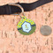 Buzzing Bee Round Pet ID Tag - Large - In Context