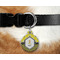 Buzzing Bee Round Pet Tag on Collar & Dog