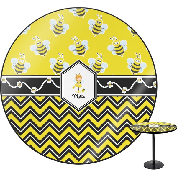 Custom Buzzing Bee Round Table - 24" (Personalized)