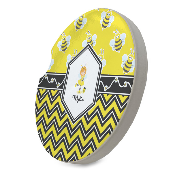 Buzzing Bee Sandstone Car Coaster - STANDING ANGLE