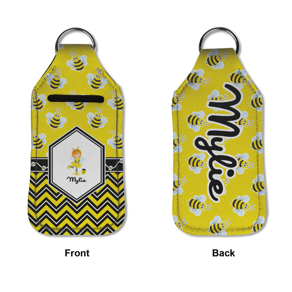 Buzzing Bee Sanitizer Holder Keychain - Large APPROVAL (Flat)