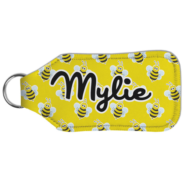 Buzzing Bee Sanitizer Holder Keychain - Large (Back)