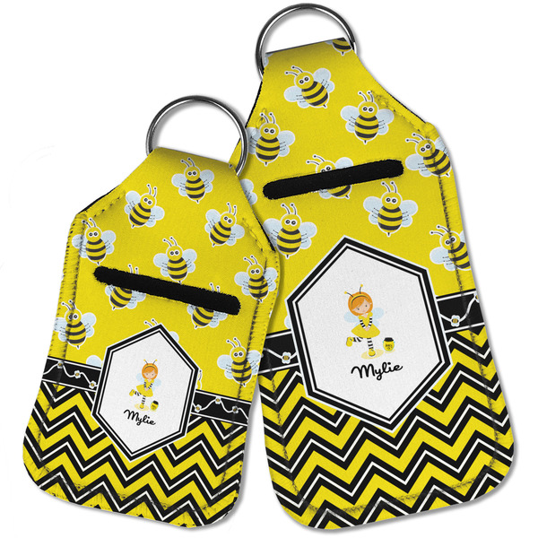 Buzzing Bee Sanitizer Holder Keychain - Parent Main